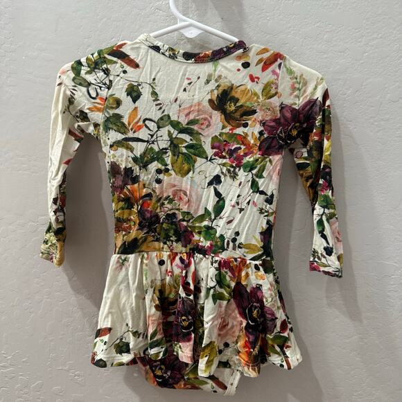 Posh Peanut Floral Bamboo Skirted Bodysuit - Picture 6 of 7